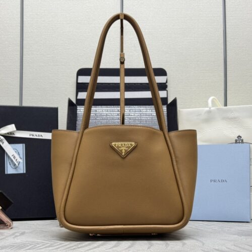 Prada 2026 Genuine Leather (Prada Basket / Underarm Tote)