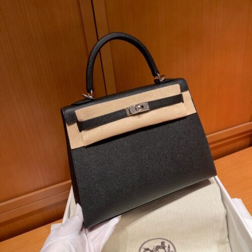 Alternative view of Hermès Mini Kelly II (Black/Silver)