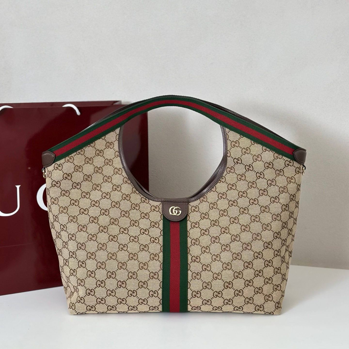Gucci Giglio Vintage Commuter Tote Bag - Image 2