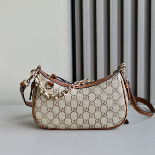 Gucci monogram chain shoulder bag