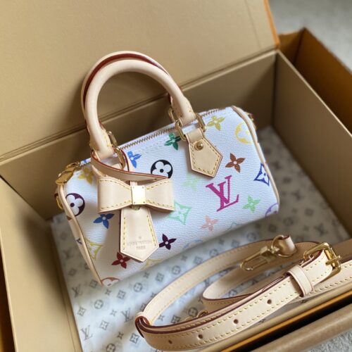 Louis Vuitton × Takashi Murakami Nano Speedy White Tricolor