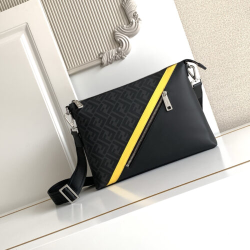 FENDI Men's Diagonal Messenger Crossbody Bag