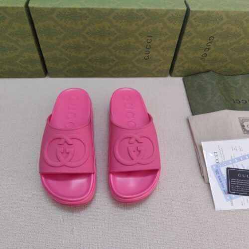 Alternative view of Gucci Miami platform double G slippers