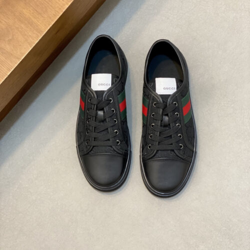 Alternative view of Gucci Tennis 1977 series GG canvas webbing low-top casual sneakers