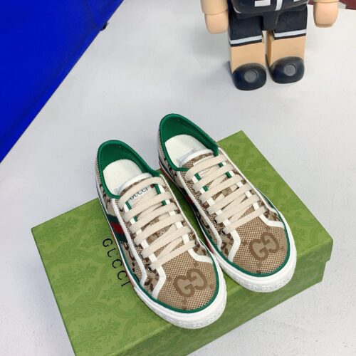 Alternative view of Gucci Tennis 1977 series GG monogram canvas low-top casual sneakers