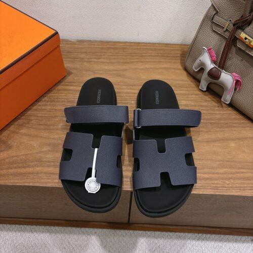 Alternative view of Hermès Chypre series Velcro H-shaped sandals