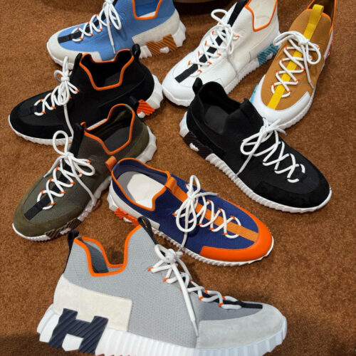 Hermès Lift series knitted couple sneakers