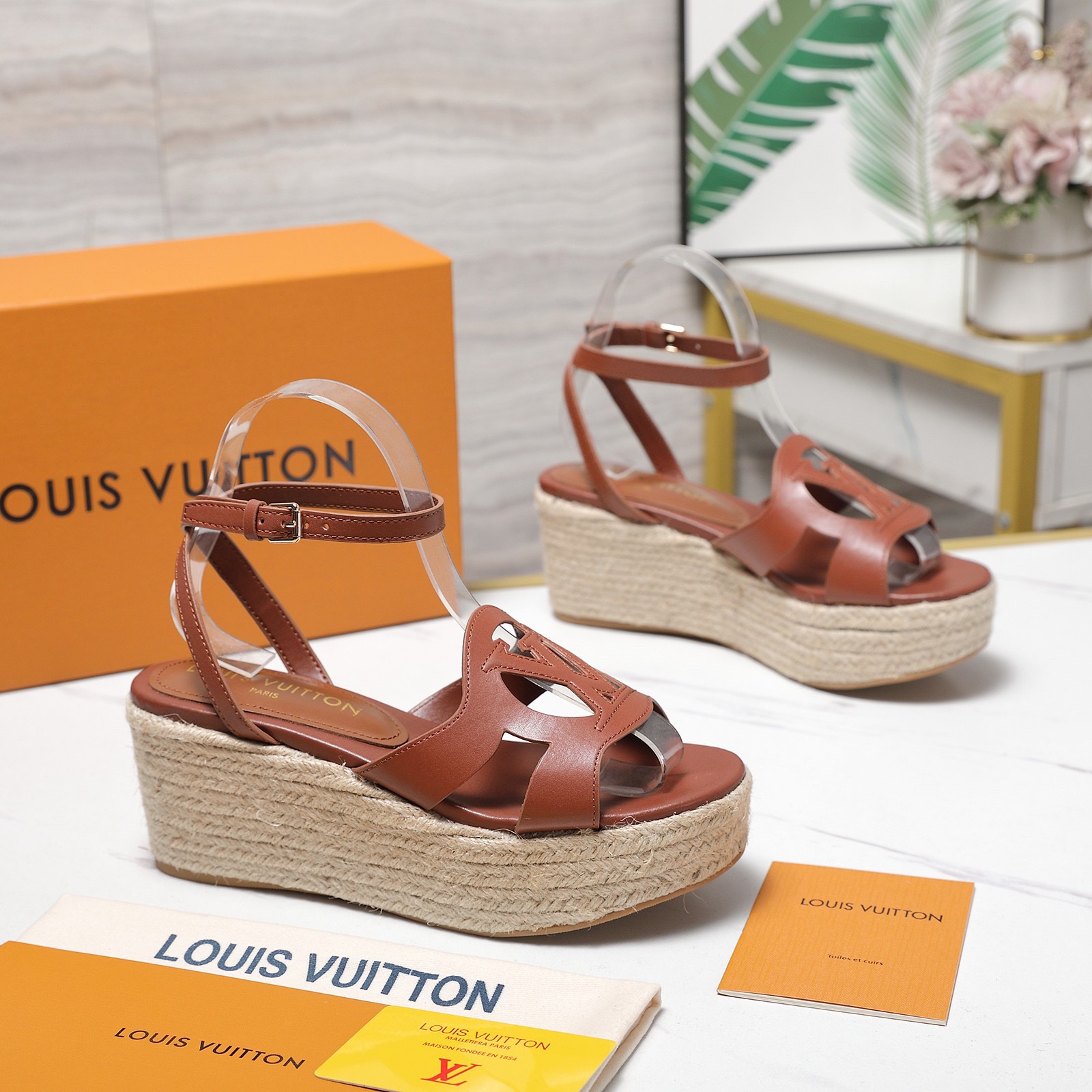 Louis Vuitton Women's Letter Rope Platform Sandals - Image 4