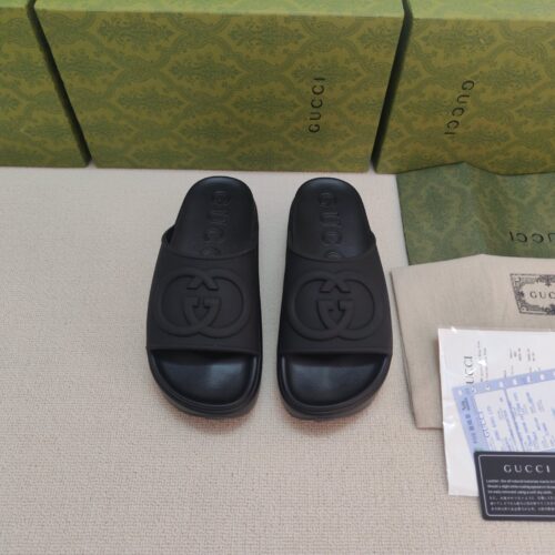 Gucci Miami platform double G slippers