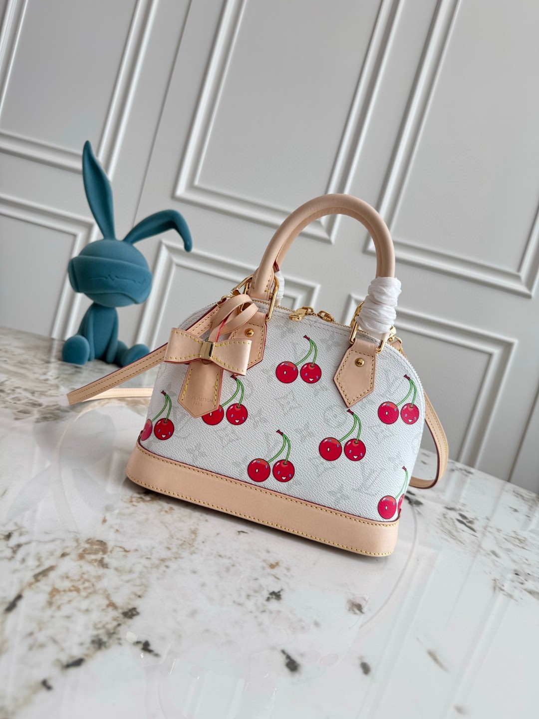 Louis Vuitton × Takashi Murakami Collaboration Nano Alma Cherry Shell Bag - Image 2