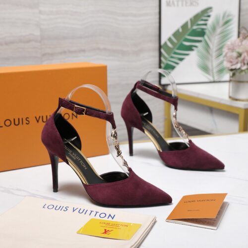 Alternative view of Louis Vuitton LV Eyeline T-strap suede high heels