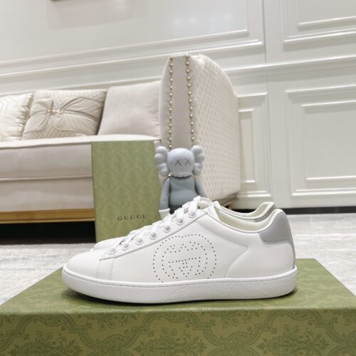 Gucci Ace series perforated double G low-top white sneakers