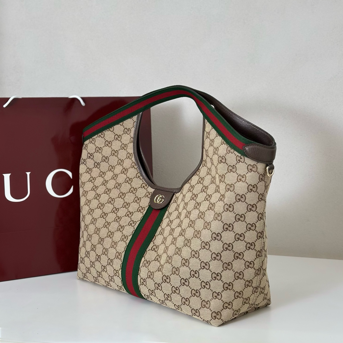 Gucci Giglio Vintage Commuter Tote Bag - Image 3