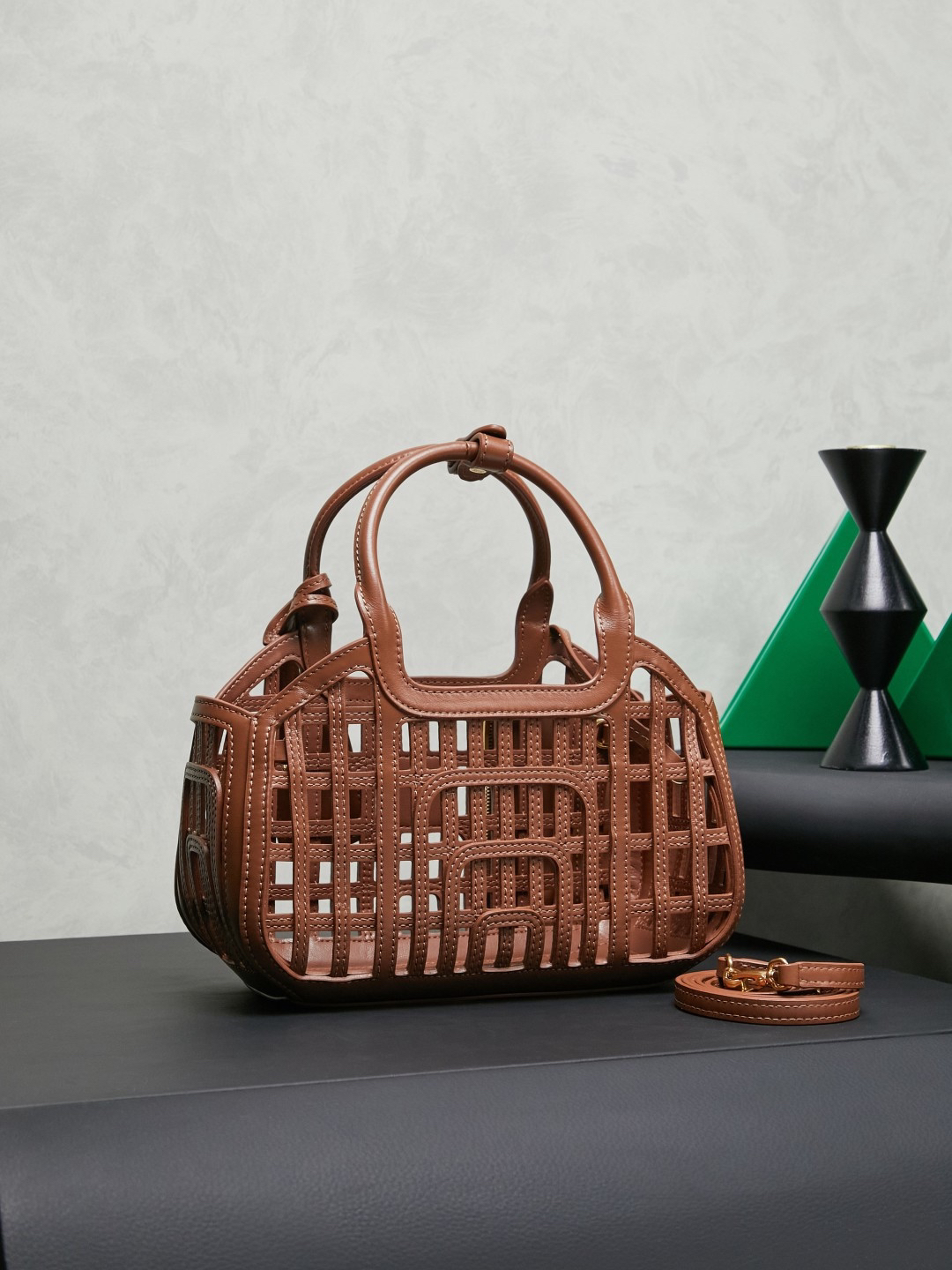 Miu Miu openwork basket bag - Image 3