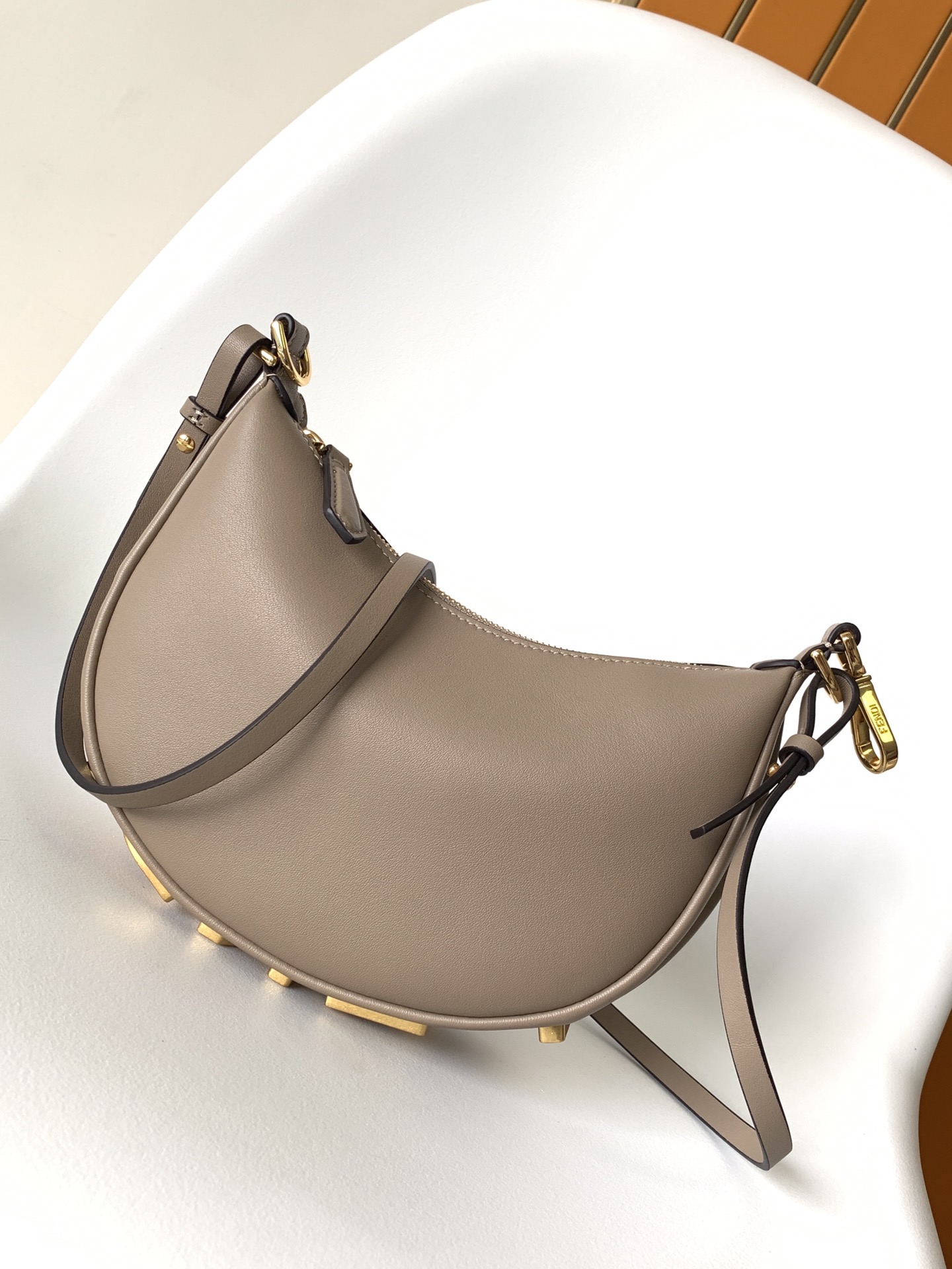 Fendi Fendigraphy Mini Crescent-Shaped Underarm Bag - Image 3