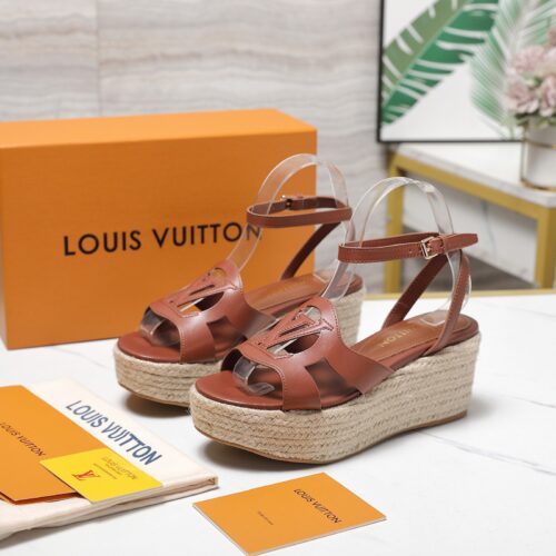 Louis Vuitton Women's Letter Rope Platform Sandals