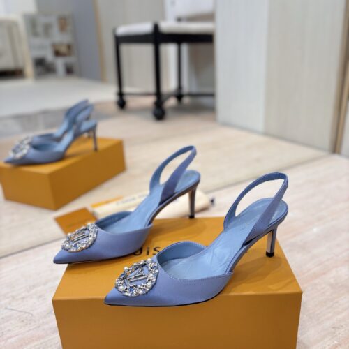 Louis Vuitton Met Slingback Open-Heel High Heels