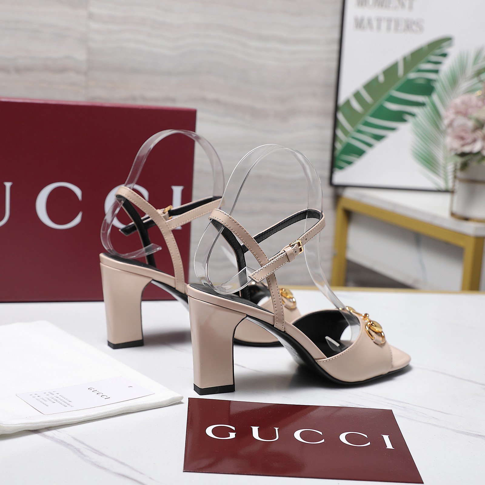 Gucci Horsebit Square Toe Chunky Heel Sandals - Image 5