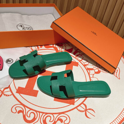 Sandalias planas clásicas Hermès Oran con forma de H