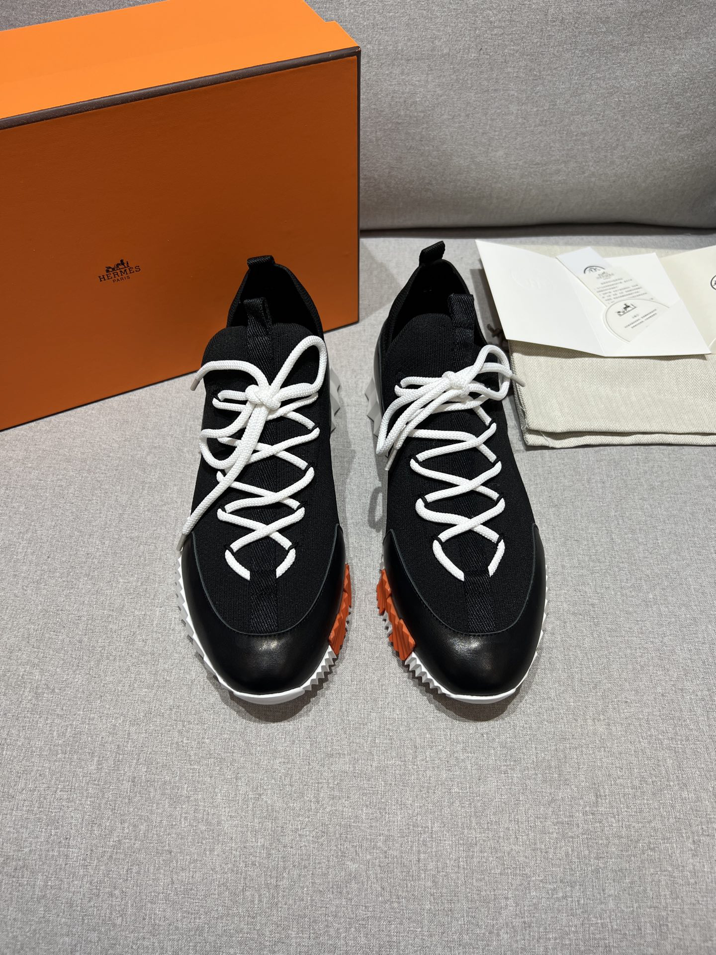 Hermès Lift series knitted couple sneakers - Image 4