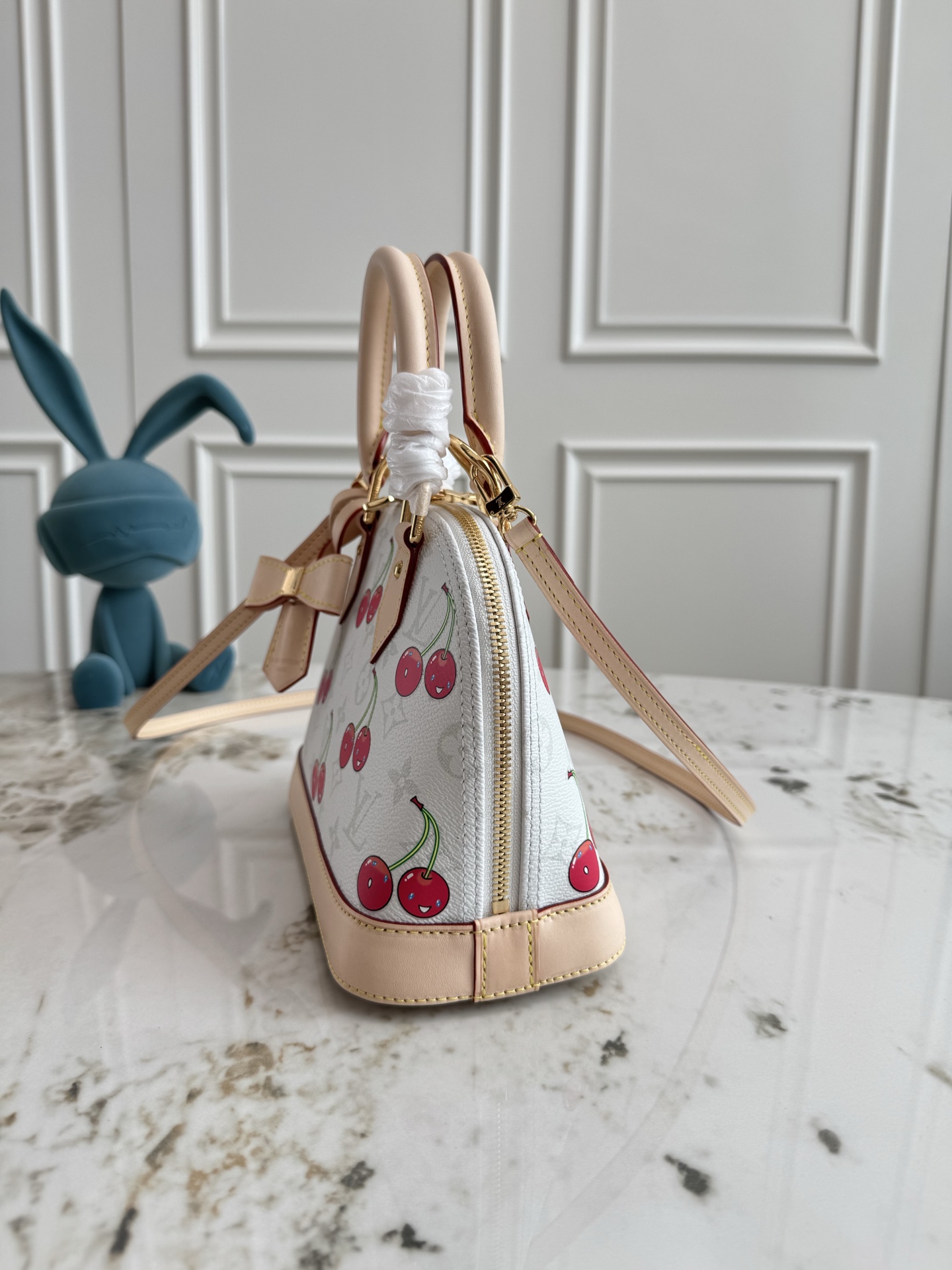 Louis Vuitton × Takashi Murakami Collaboration Nano Alma Cherry Shell Bag - Image 3