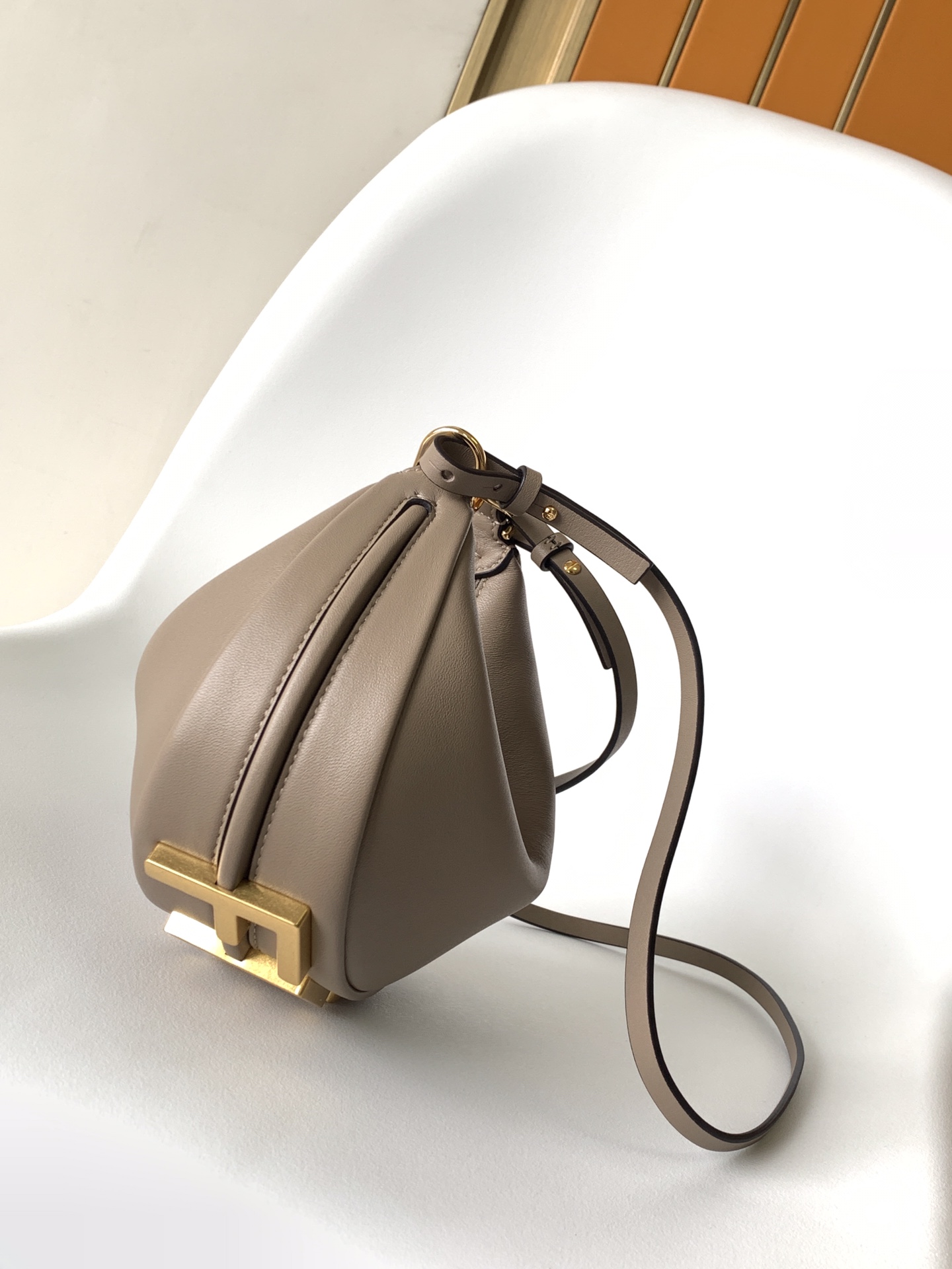 Fendi Fendigraphy Mini Crescent-Shaped Underarm Bag - Image 4
