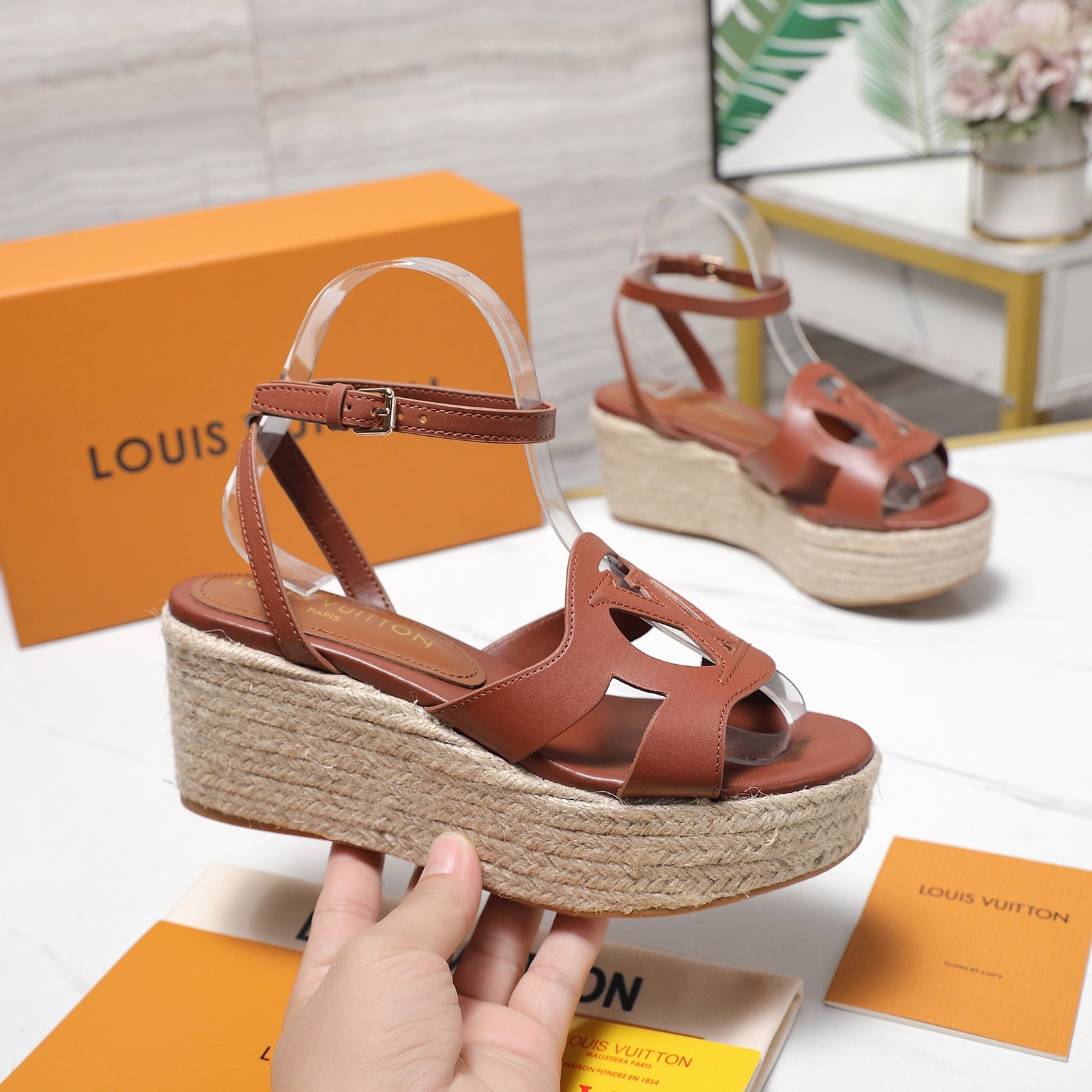 Louis Vuitton Women's Letter Rope Platform Sandals - Image 5