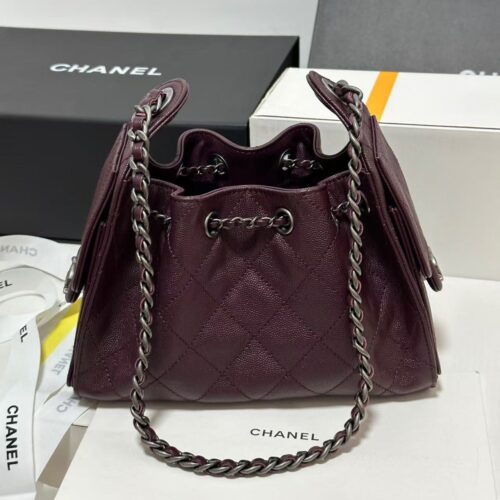Alternative view of Chanel 25 Mini Drawstring Bucket Bag - Top Grade Replica