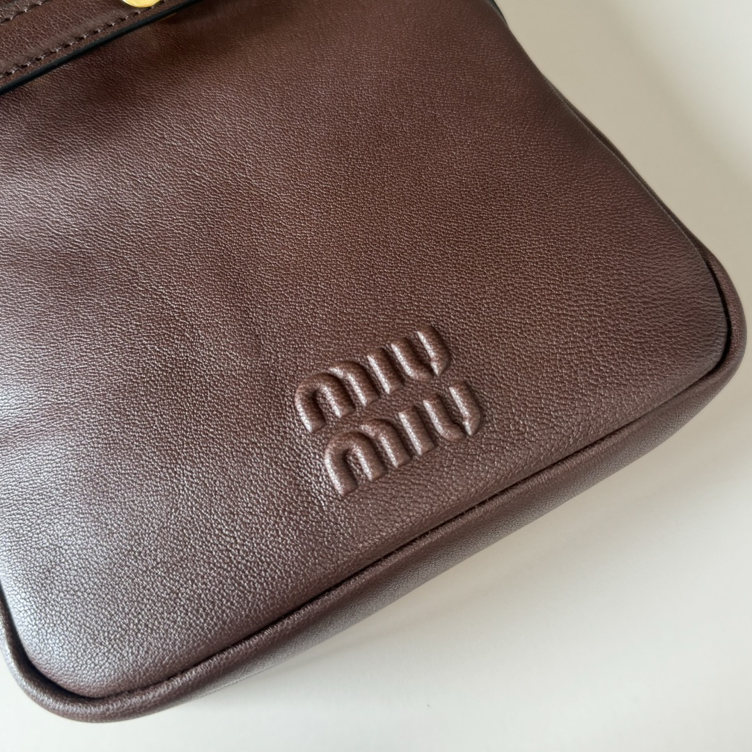 Miu Miu Nappa Genuine Leather Mini Lucky Bag Bucket Bag - Image 6