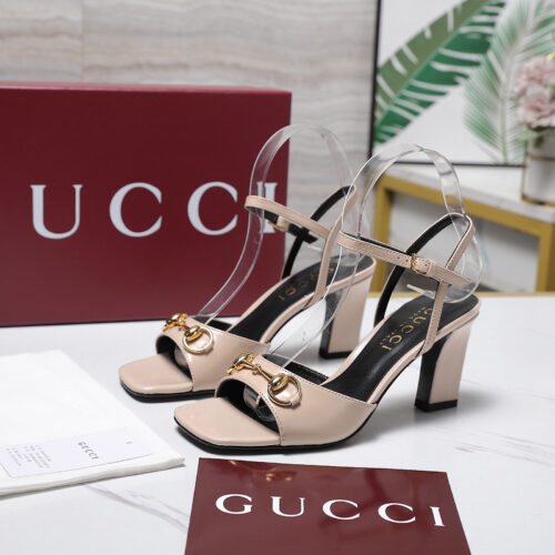 Gucci Horsebit Square Toe Chunky Heel Sandals