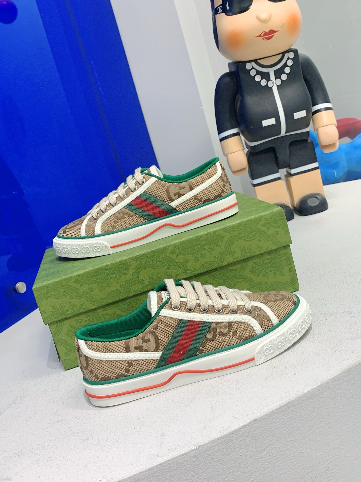 Gucci Tennis 1977 series GG monogram canvas low-top casual sneakers - Image 6