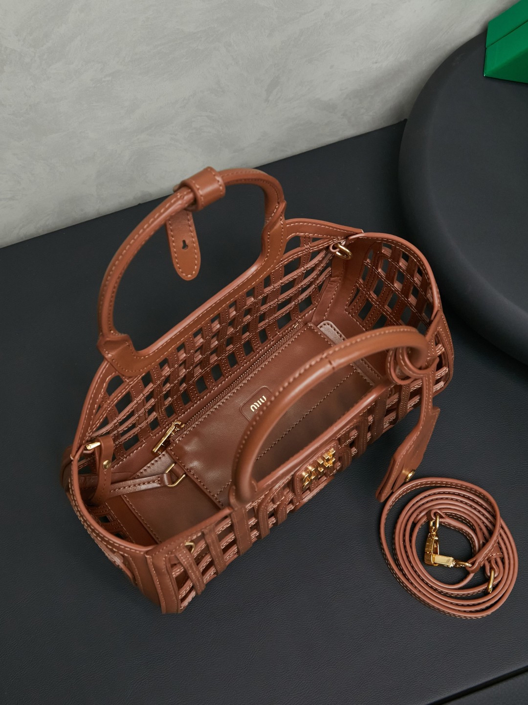 Miu Miu openwork basket bag - Image 7
