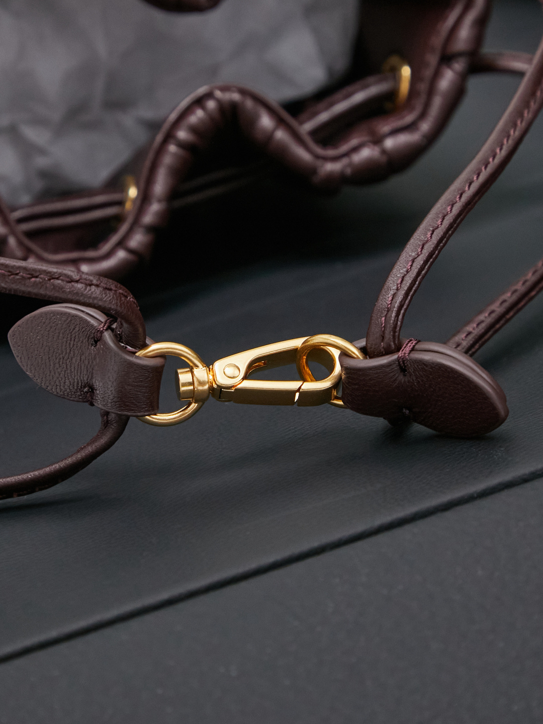 Miu Miu Matelassé genuine leather drawstring bucket bag - Image 7