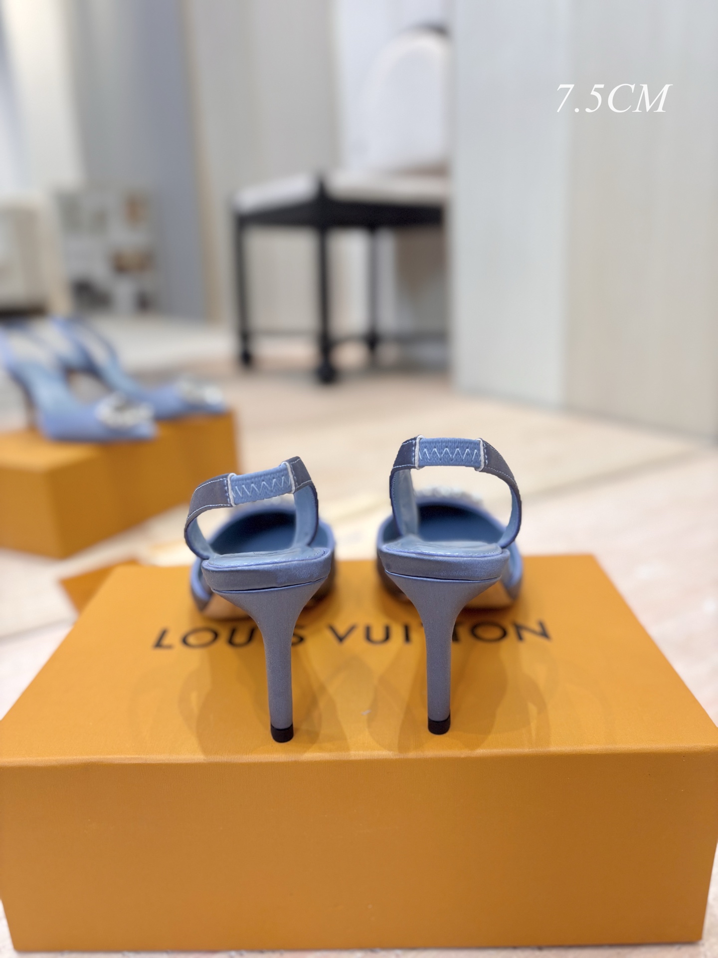 Louis Vuitton Met Slingback Open-Heel High Heels - Image 10