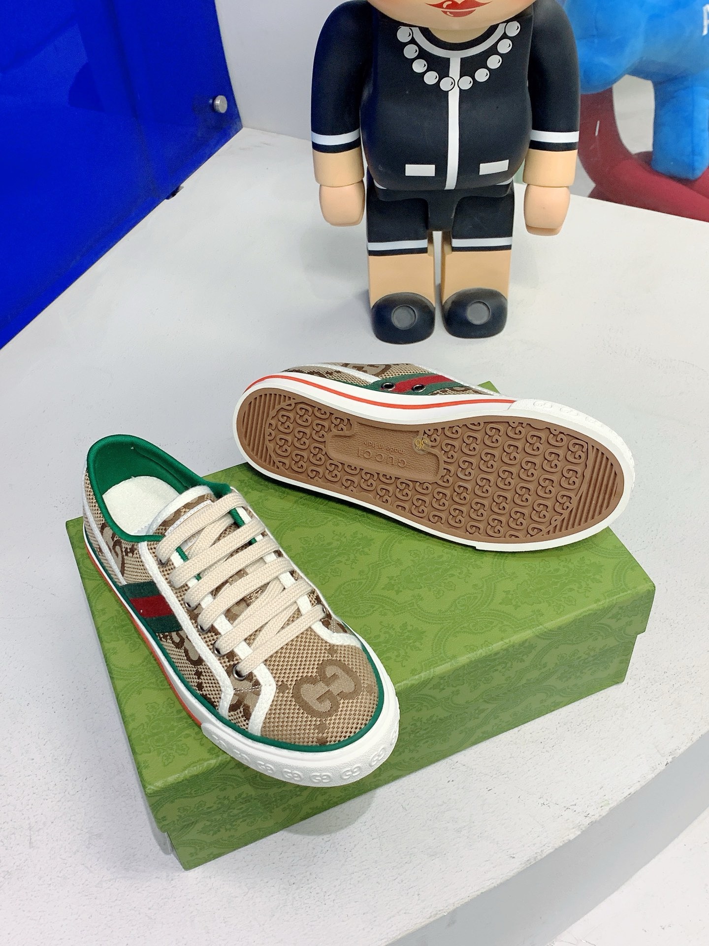 Gucci Tennis 1977 series GG monogram canvas low-top casual sneakers - Image 7