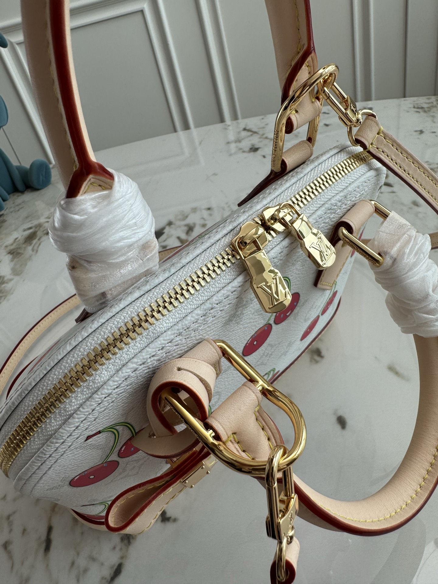 Louis Vuitton × Takashi Murakami Collaboration Nano Alma Cherry Shell Bag - Image 7