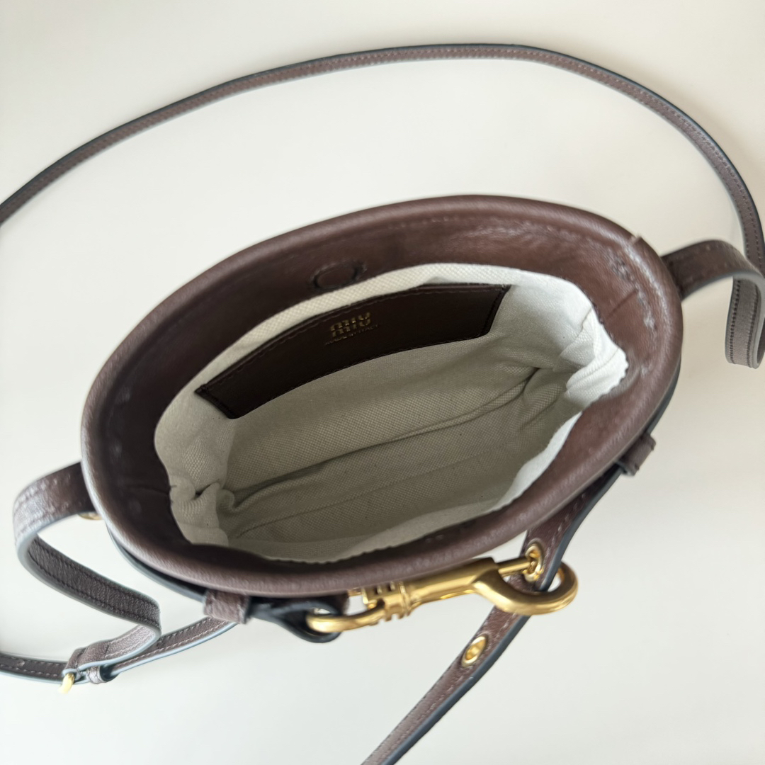 Miu Miu Nappa Genuine Leather Mini Lucky Bag Bucket Bag - Image 8