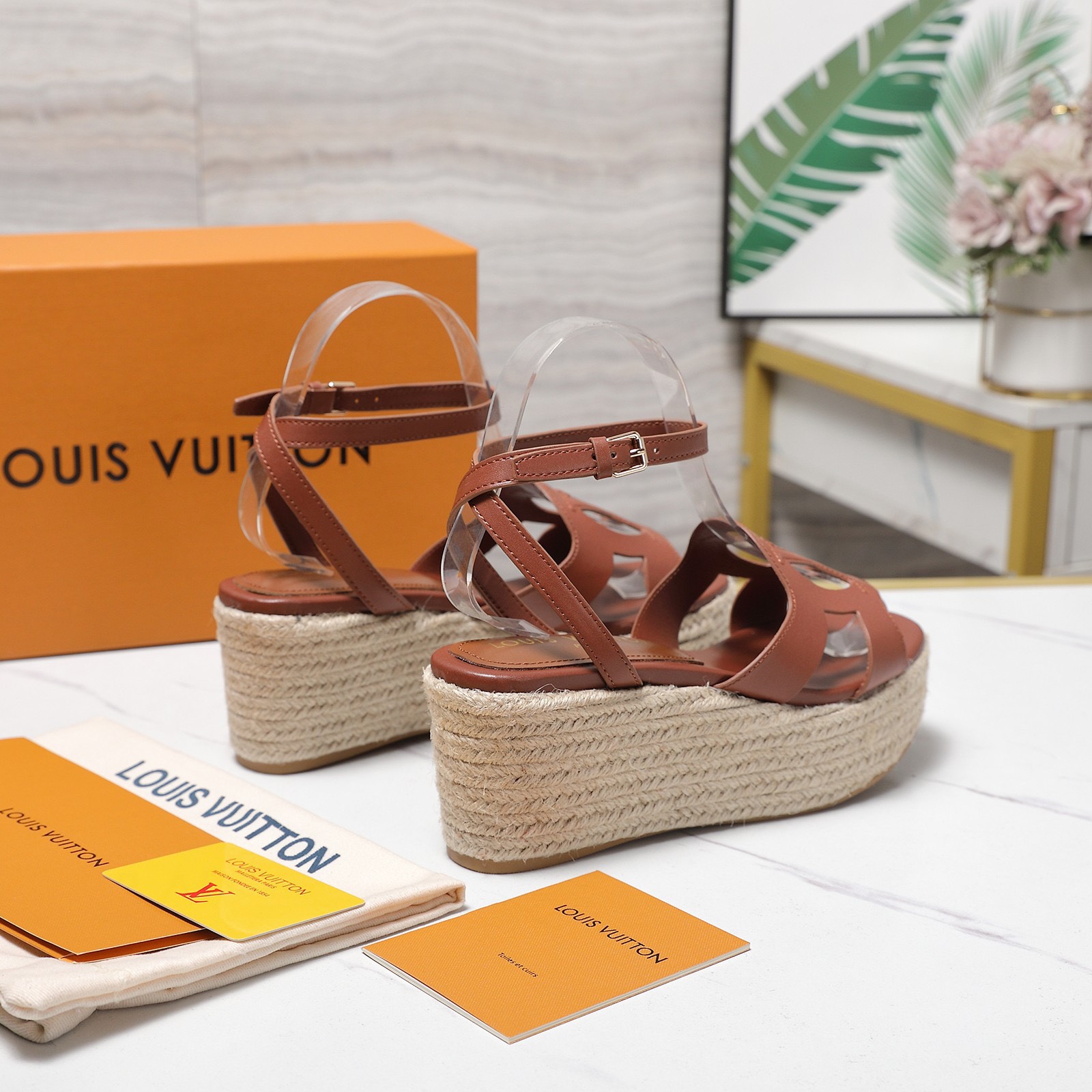 Louis Vuitton Women's Letter Rope Platform Sandals - Image 9