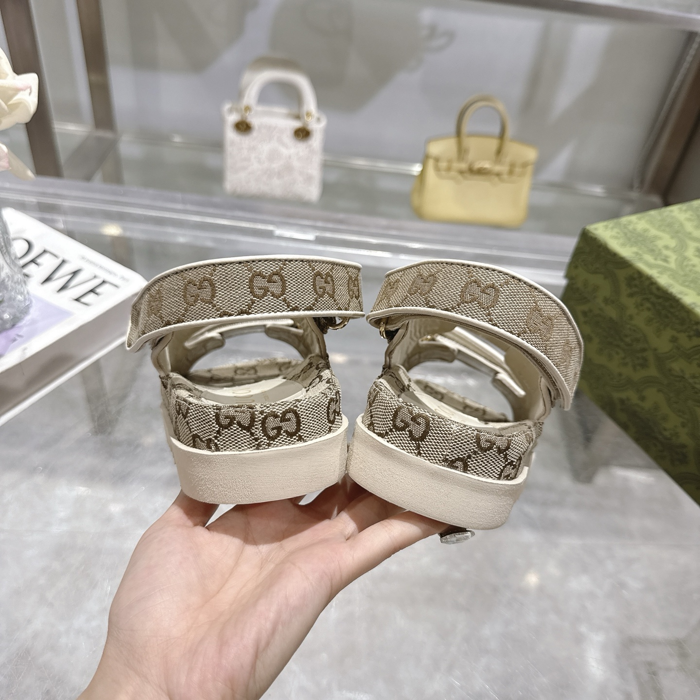 Gucci Double G Velcro Platform Sandals - Image 9