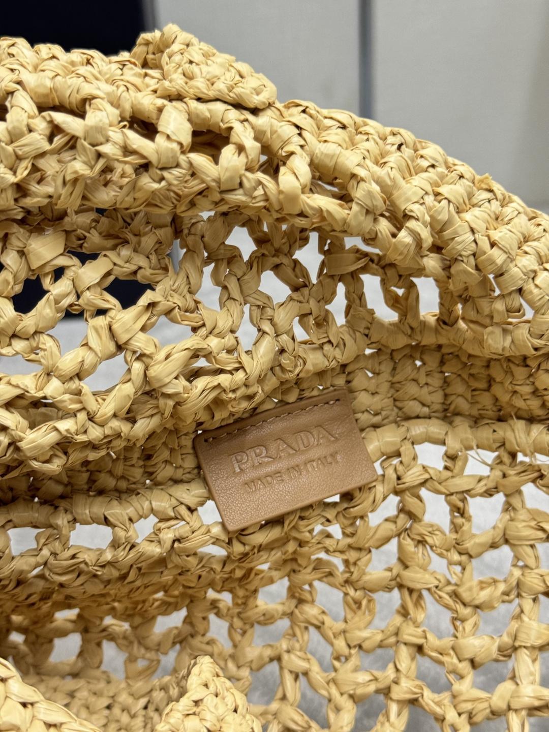 Prada openwork raffia woven tote bag (straw bag) - Image 10