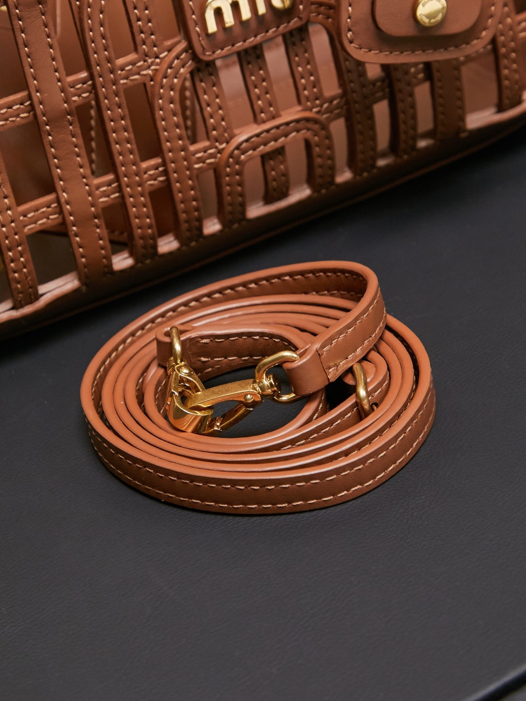 Miu Miu openwork basket bag - Image 10