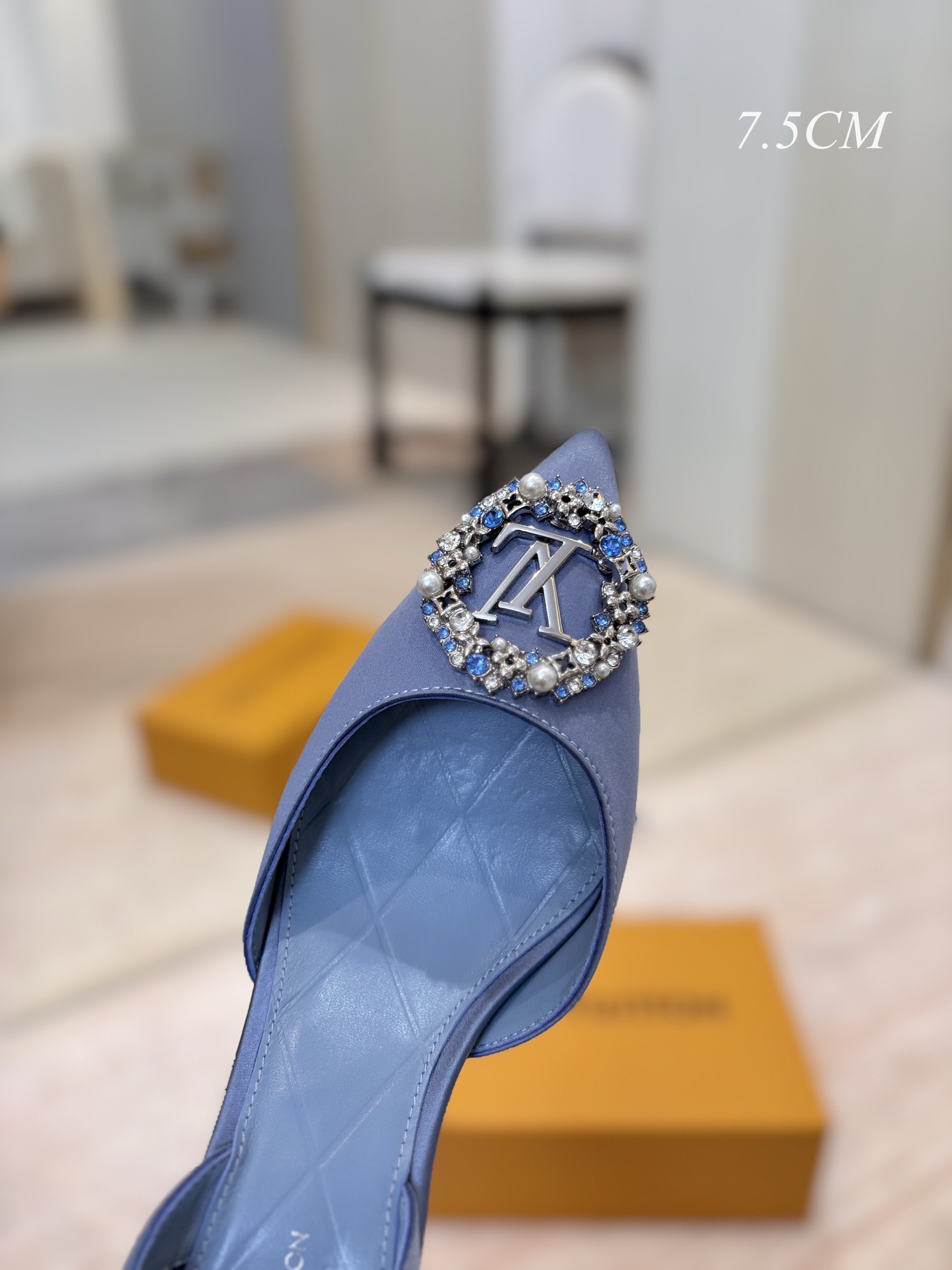 Louis Vuitton Met Slingback Open-Heel High Heels - Image 13