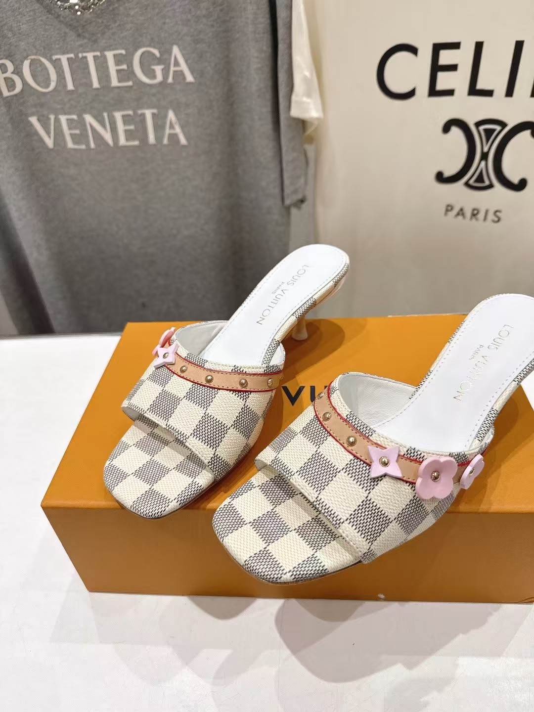 LV 6AM series kitten heel sandals