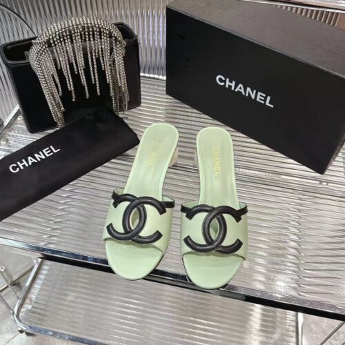 Alternative view of CHANEL classic double C chunky heel sandals
