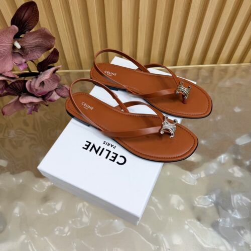Alternative view of CELINE thong back strap flat sandals