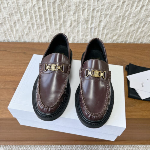 Arc de Triomphe pleated platform loafers by CELINE
