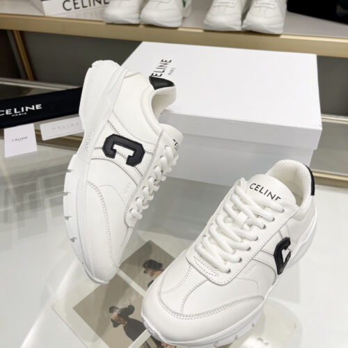 Alternative view of CELINE chunky sneakers with the big C logo.