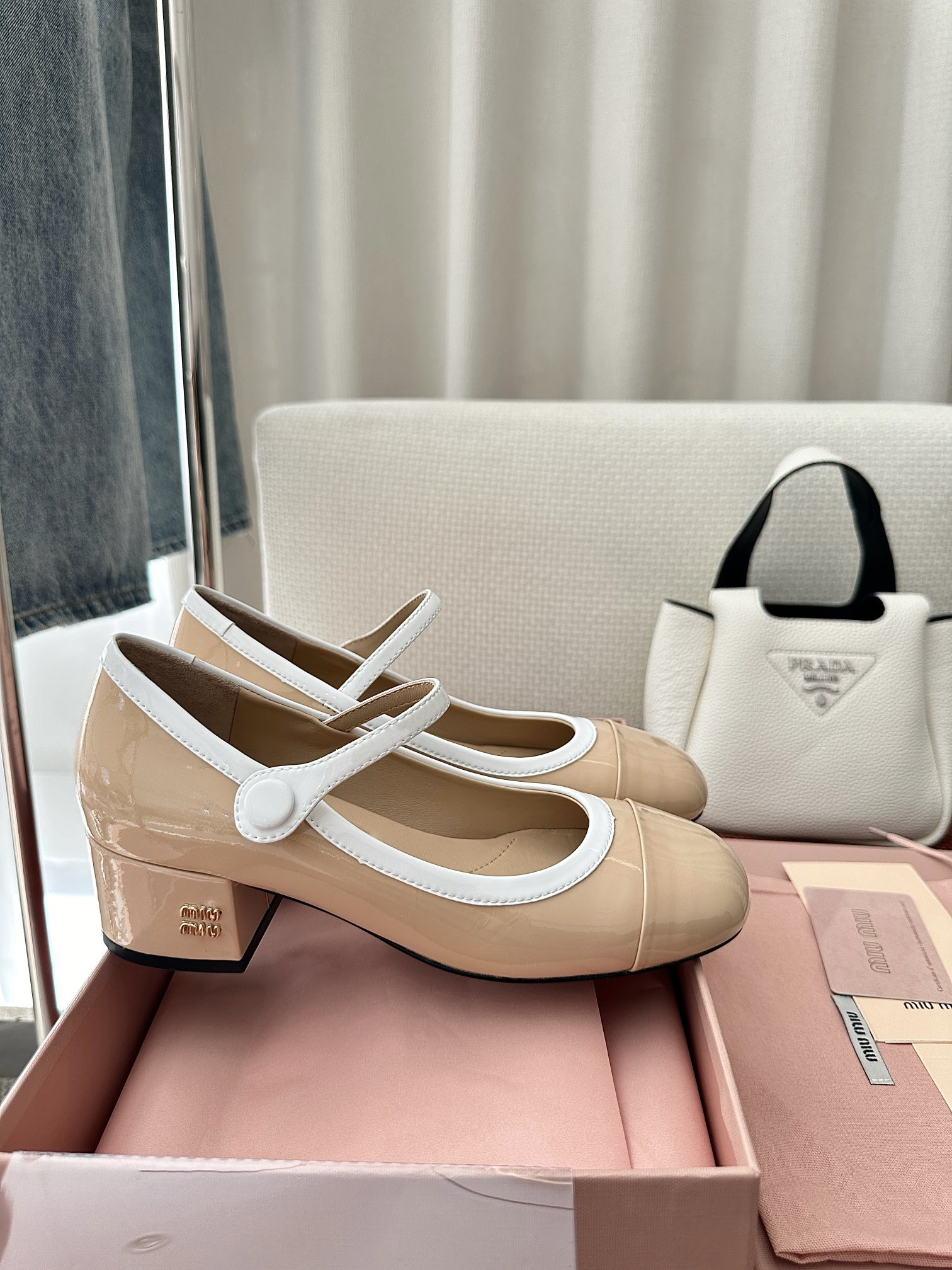 Miu Miu color-blocked Mary Jane flats - Image 2