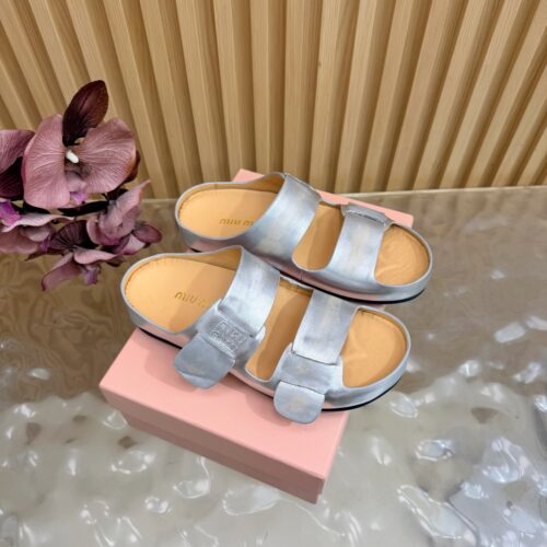 Miu Miu Double Velcro Platform Birkenstock Sandals
