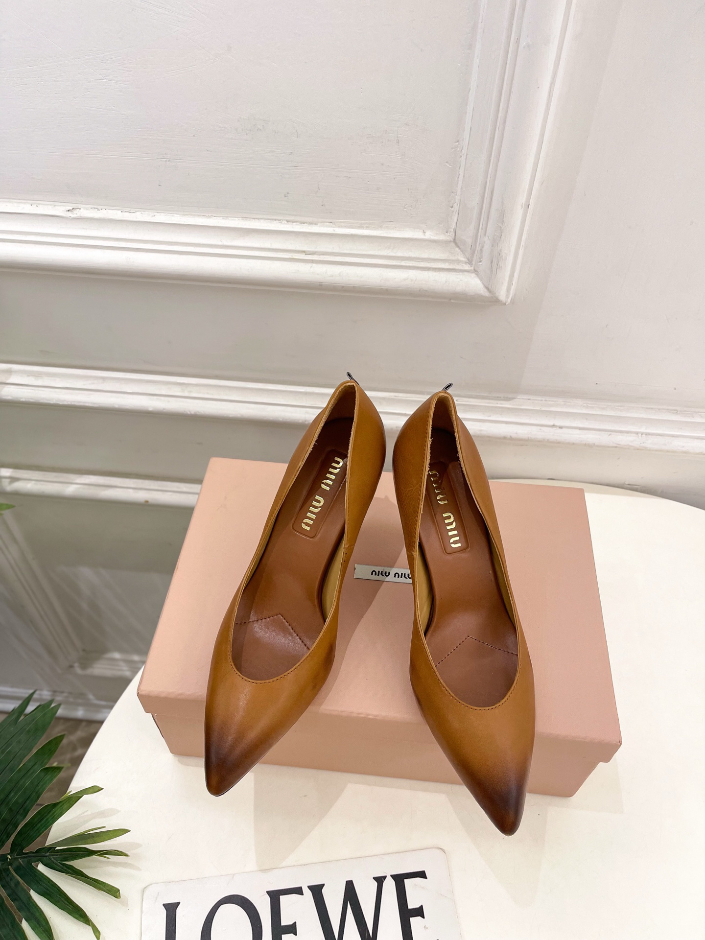 Miu Miu Vintage Hand-Drawn Gradient Pointed-Toe Stiletto Heels